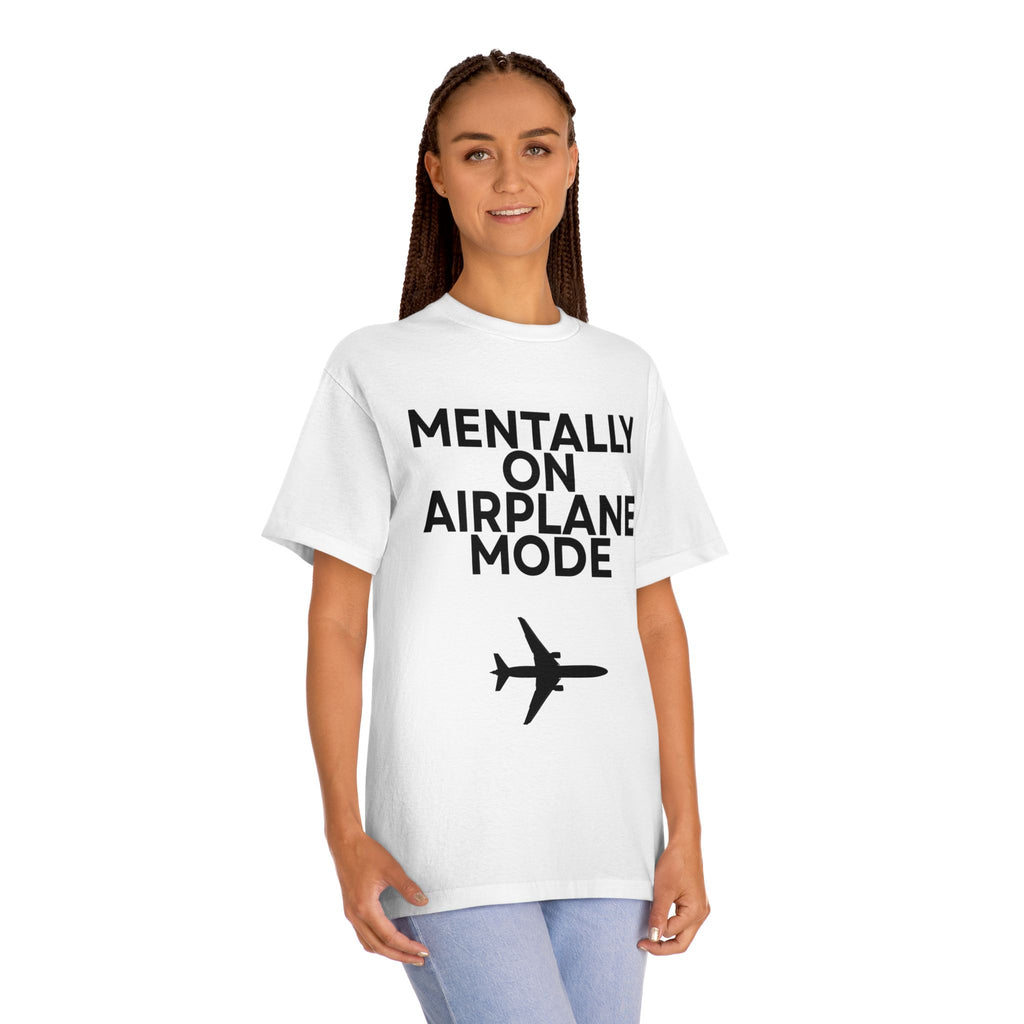 Mentally On Airplane Mode T-Shirt — Funny Travel Tee for Frequent Flyers